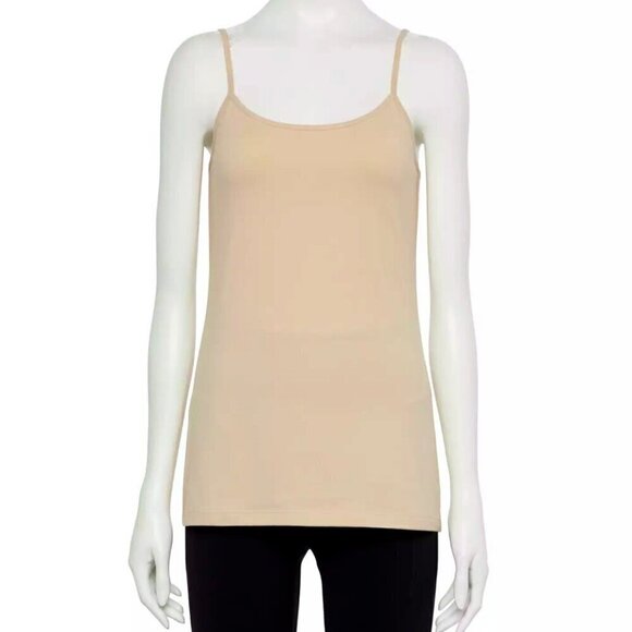 NWOT Active Basic Camisole Top Sz.1XL Nude Set of 2 Spaghetti Straps - Picture 2 of 6